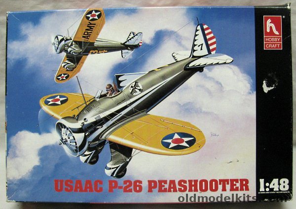 Hobby Craft 1/48 USAAC Boeing P-26 Peashooter, HC1558 plastic model kit